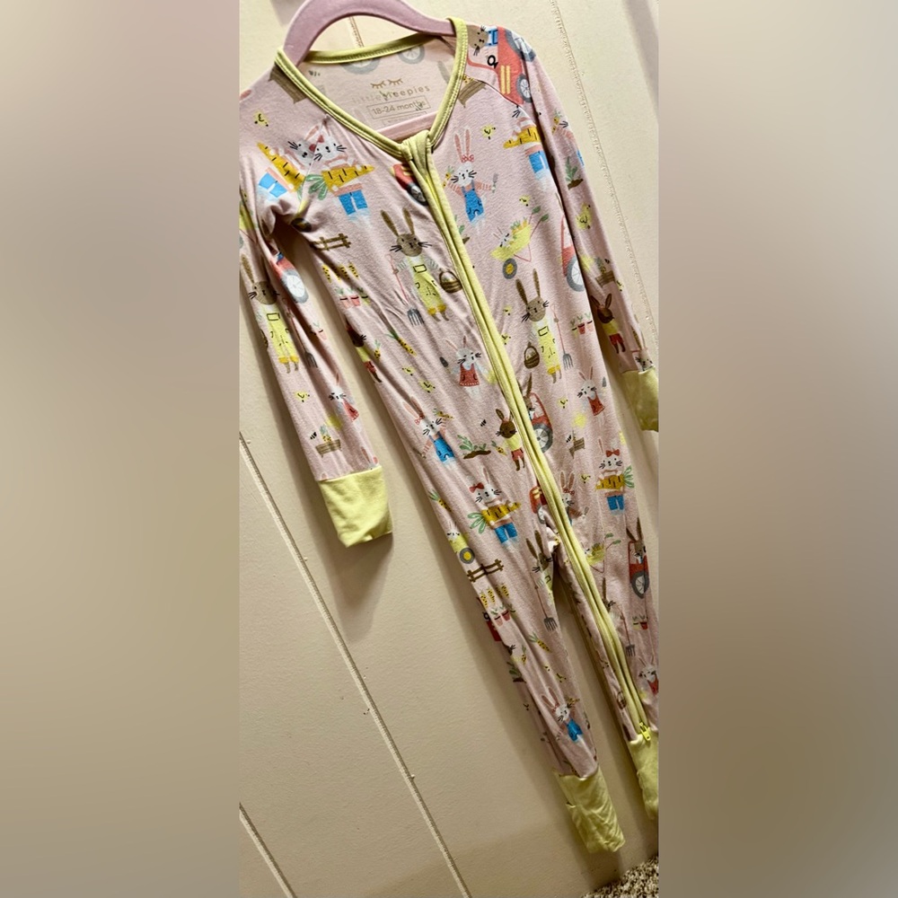 Little Sleepies Bunny Colorful Kids' Pajama Onesie